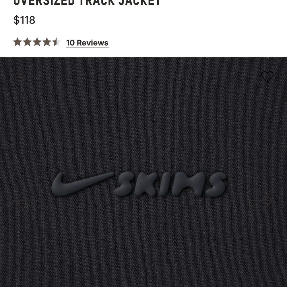 Skims Nike New track suit. Oversized small jacket& pants NWOT - Picture 6 of 12